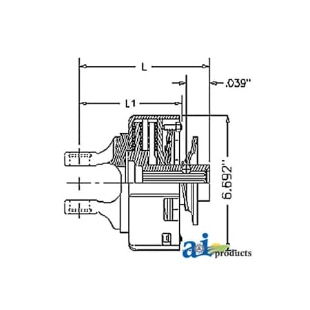 A & I Products Friction Clutch 6.5" x6.5" x8.5" A-W338949